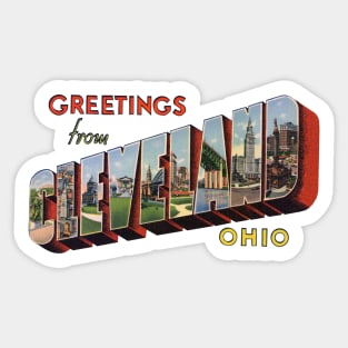 Greetings from Cleveland Ohio Sticker